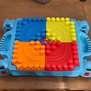 Vibrant Building Block table with fold up legs and block storage